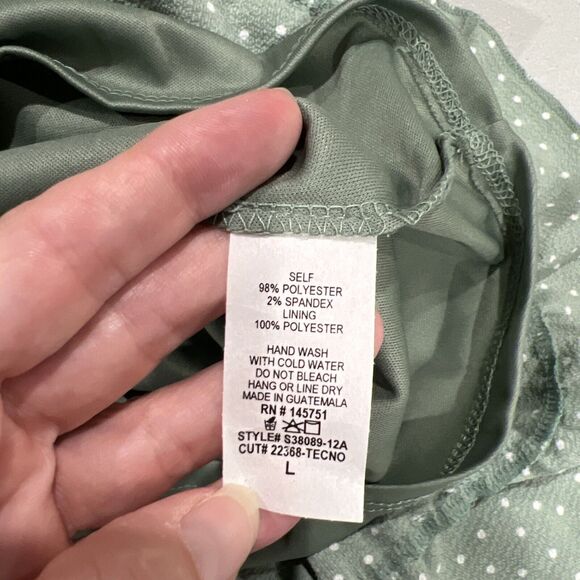 Altered State Skirt Women Large Green Ruffle Polkadot Layered Boho Hippie - Picture 9 of 11